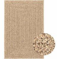 Berkfield Home Rug 140x200 cm Jute Look Indoor & Outdoor in Tan | Size: 100 cm diameter