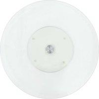 Berkfield Home Rotating Serving Plate Transparent 60 cm Tempered Glass in Clear