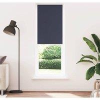 Berkfield Home Roller Blind Blackout Marine 75x210 cm Fabric Width 70.7 cm Polyester in Blue