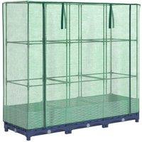Berkfield Home Raised Bed with Greenhouse Cover Rattan Look 120x40x123 cm in Dark Navy | Size: 120 x 40 x 123 cm