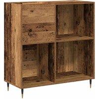 Berkfield Home Record Cabinet Old Wood 84, 5x38x89 cm Engineered Wood in Brown | Size: 5 x 38 x 89 cm