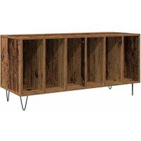 Berkfield Home Record Cabinet Old Wood 100x38x48 cm Engineered Wood in Brown | Size: 100 x 38 x 48 cm