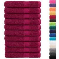 Berkfield Home Premium Towels SOLUND 10pcs Bordeaux 100x200cm 600gsm in Wine