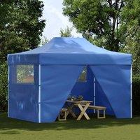 Berkfield Home Professional Folding Party Tent with 4 Sidewalls 3x4 m Steel Blue