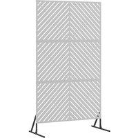 Berkfield Home Privacy Screen 100x50x180 cm Galvanised Steel in Silver | Size: 100 x 50 x 180 cm