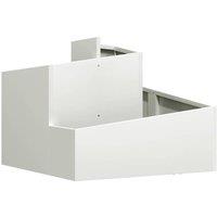 Berkfield Home Plastic Planter White Plastic Medium Decorative Inlays