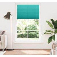 Berkfield Home Pleated Blind Petrol Green 115x200 cm Fabric Width 114.4 cm Polyester in Aqua