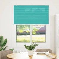 Berkfield Home Pleated Blind Petrol Green 110x100 cm Fabric Width 109.4 cm Polyester in Aqua