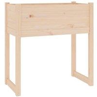 Berkfield Home Planter 78x40x81 cm Solid Wood Pine in Light Tan | Size: 78 x 40 x 81 cm