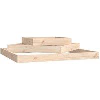 Berkfield Home Planter 112x112x27 cm Solid Wood Pine in Light Tan | Size: 112 x 112 x 27 cm