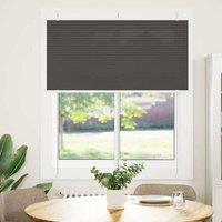 Berkfield Home Pleated Blind Black 120x100 cm Fabric Width 119.4 cm Polyester in Charcoal