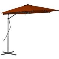 Berkfield Home Outdoor Parasol with Steel Pole Terracotta 300x230 cm