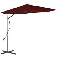 Berkfield Home Outdoor Parasol with Steel Pole Bordeaux Red 300x230 cm