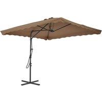 Berkfield Home Outdoor Parasol with Steel Pole 250x250 cm Taupe