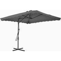 Berkfield Home Outdoor Parasol with Steel Pole 250x250 cm Anthracite in Charcoal