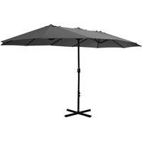Berkfield Home Outdoor Parasol with Aluminium Pole 460x270 cm Anthracite in Dark Grey