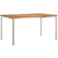 Berkfield Home Outdoor Dining Table 150x90x75 cm Solid Wood Acacia in Brown | Size: 150 x 90 x 75 cm