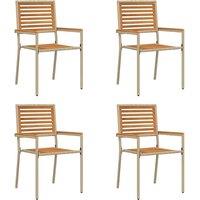 Berkfield Home Outdoor Chairs 4 pcs 54 x 56 x 90 cm in Cream