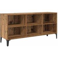 Berkfield Home Old Wood TV Stand Old Wood Engineered wood, Metal Medium Storage in Brown