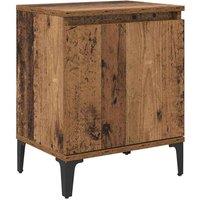 Berkfield Home Old Wood Nightstand Old wood Solid wood, metal 40 x 30 x 50 cm in Brown