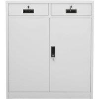 Berkfield Home Office Cabinet Light Grey 90x40x102 cm Steel | Size: 90 x 40 x 102 cm
