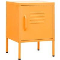 Berkfield Home Nightstand Mustard Yellow 35x35x51 cm Steel | Size: 35 x 35 x 51 cm