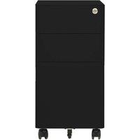 Berkfield Home Mobile File Cabinet Black 30x45x59 cm Steel | Size: 30 x 45 x 59 cm