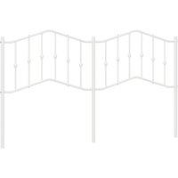 Berkfield Home Metal Headboard White 160 cm