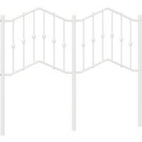 Berkfield Home Metal Headboard White 120 cm