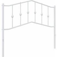 Berkfield Home Metal Headboard White 107 cm