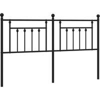 Berkfield Home Metal Headboard Black 160 cm