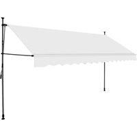 Berkfield Home Manual Retractable Awning with LED 350 cm Cream