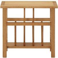 Berkfield Home Magazine Table 45x27x42 cm Solid Oak Wood in Light Brown | Size: 45 x 27 x 42 cm