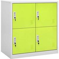 Berkfield Home Locker Cabinets 5 pcs Light Grey & Green 90x45x92.5 cm Steel