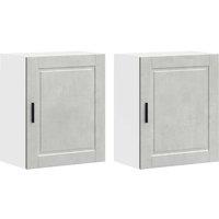 Berkfield Home Kitchen Wall Cabinets 2 pcs Porto Concrete Grey Engineered Wood