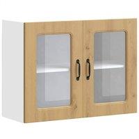 Berkfield Home with Shelf Wall-mounted Other with Storage with Door 7 pcs Black in Brown