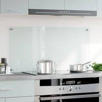 Berkfield Home Kitchen Backsplash Transparent 100x50 cm Tempered Glass in Clear