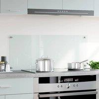 Berkfield Home Kitchen Backsplash Transparent 100x40 cm Tempered Glass in Clear