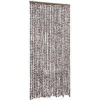 Berkfield Home Insect Curtain Brown & White 100x220 cm Chenille