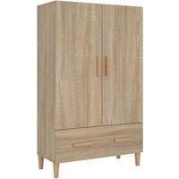 Berkfield Home Highboard Sonoma Oak 70x31x115 cm Engineered Wood in Light Beige | Size: 70 x 31 x 115 cm