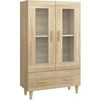 Berkfield Home Highboard Sonoma Oak 70x31x115 cm Engineered Wood in Light Tan | Size: 70 x 31 x 115 cm