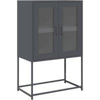 Berkfield Home Highboard Anthracite 68x39x107 cm Steel in Charcoal | Size: 68 x 39 x 107 cm