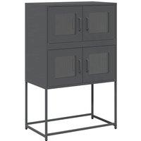 Berkfield Home Highboard Anthracite 68x39x107 cm Steel in Dark Grey | Size: 68 x 39 x 107 cm