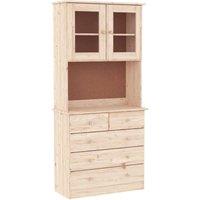 Berkfield Home Highboard ALTA 77x35x165 cm Solid Wood Pine in Light Tan | Size: 77 x 35 x 165 cm