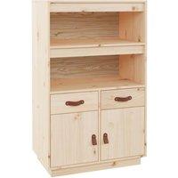 Berkfield Home Highboard 67x40x108.5 cm Solid Wood Pine in Natural