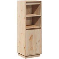 Berkfield Home Highboard 37x34x110 cm Solid Wood Pine in Natural | Size: 37 x 34 x 110 cm