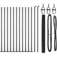 Berkfield Home Hexagon Fence Grey 1.6x25 m Steel