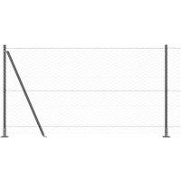 Berkfield Home Hexagon Fence Grey 1.2x10 m Steel