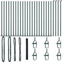 Berkfield Home Hexagon Fence Green 1.5x50 m Steel