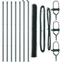 Berkfield Home Hexagon Fence Green 1.5x10 m Steel